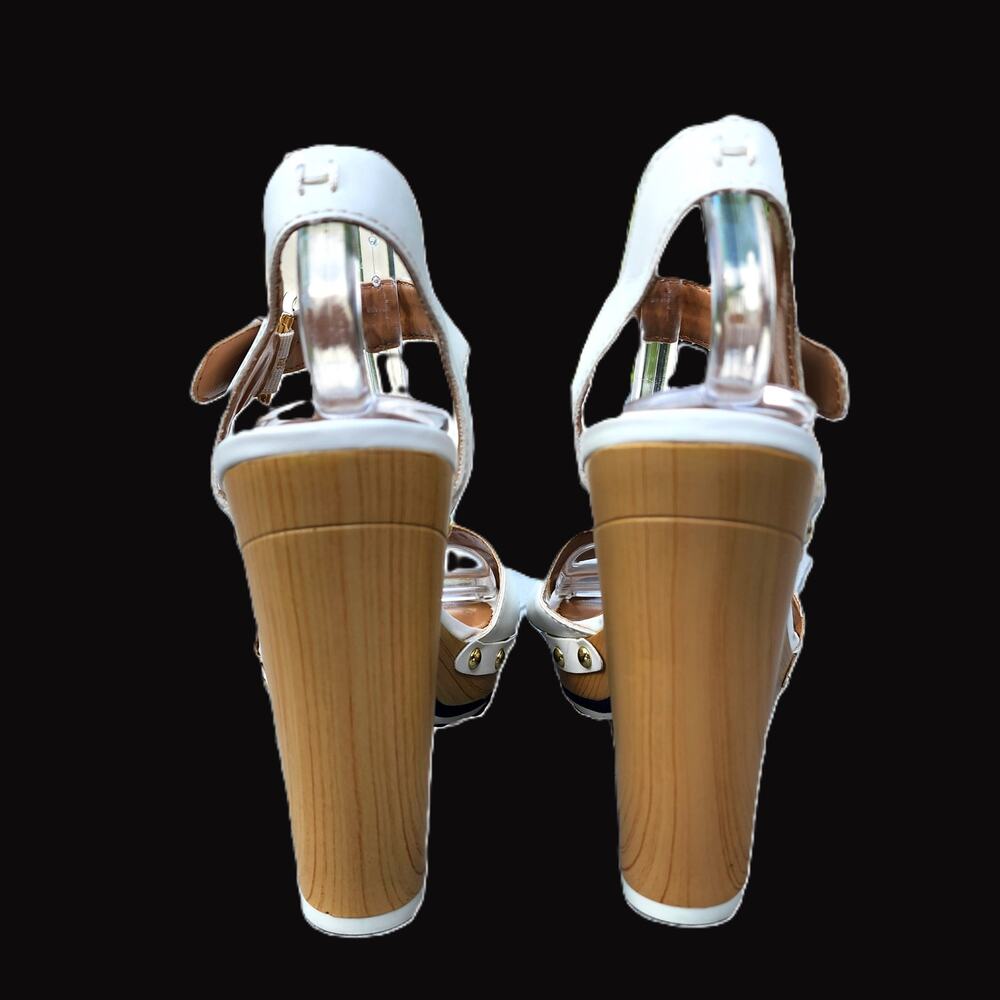 Tommy Hilfiger Whitnee Slingback Wooden Heel Sandals 9.5 - Picture 9 of 13